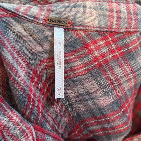 Free People Oversized Plaid side tie tunic - Picture 7 of 9